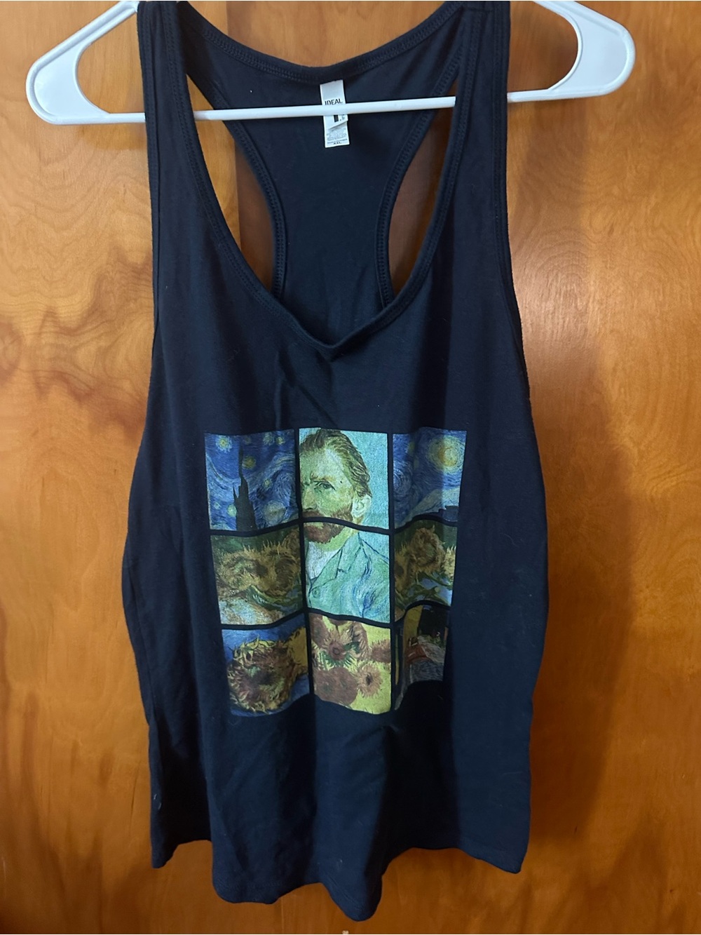Racerback Tank with Van Gogh Grid Art